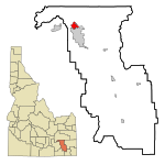 Bannock County Idaho Incorporated and Unincorporated areas Chubbuck Highlighted